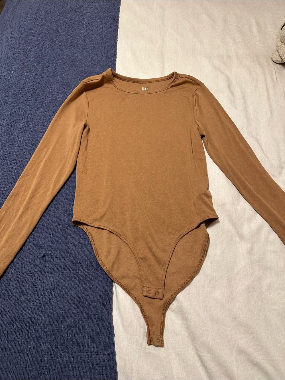GAP Women's Long Sleeve Brown Bodysuit